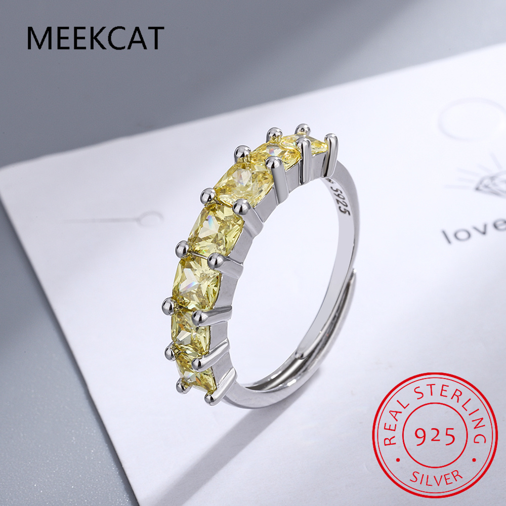 Princess Cut Natural Yellow Ci - đánh giá và giá Birthstone Ring Set