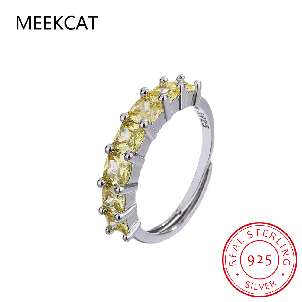 Princess Cut Natural Yellow Ci - đánh giá và giá Birthstone Ring Set