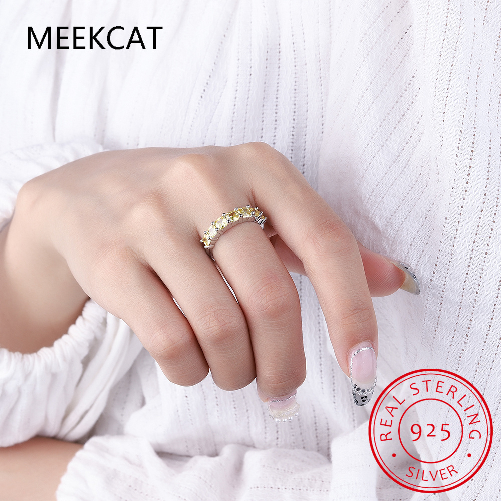 Princess Cut Natural Yellow Ci - đánh giá và giá Birthstone Ring Set