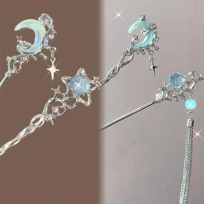 Moonstone Star Moon Hair Stick - đánh giá và giá Shop Jewelry & Watches Near Me
