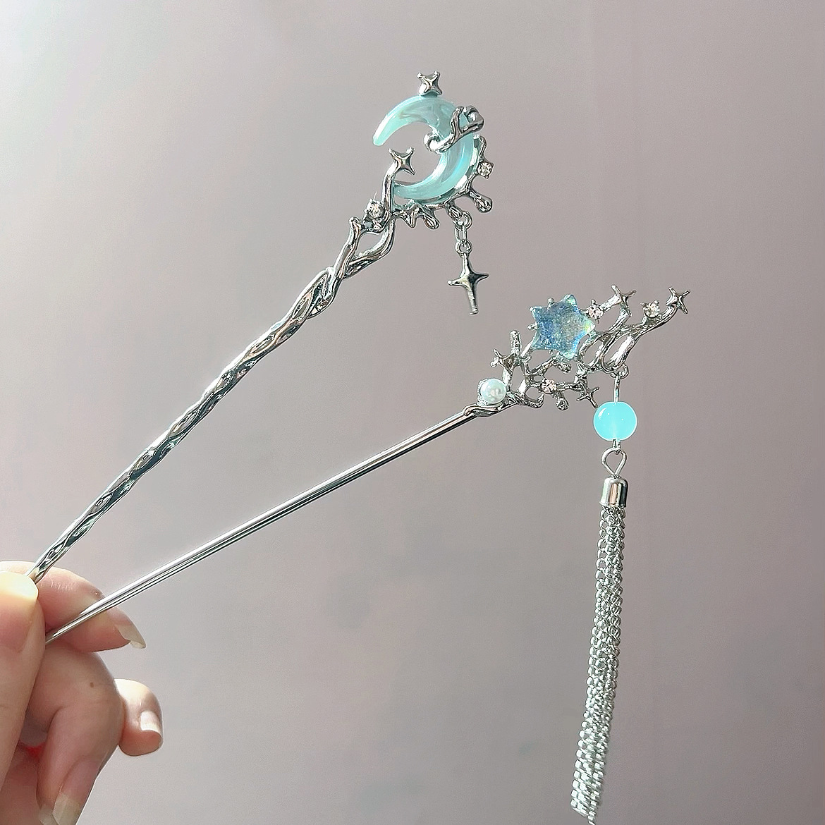 Moonstone Star Moon Hair Stick - đánh giá và giá Shop Jewelry & Watches Near Me