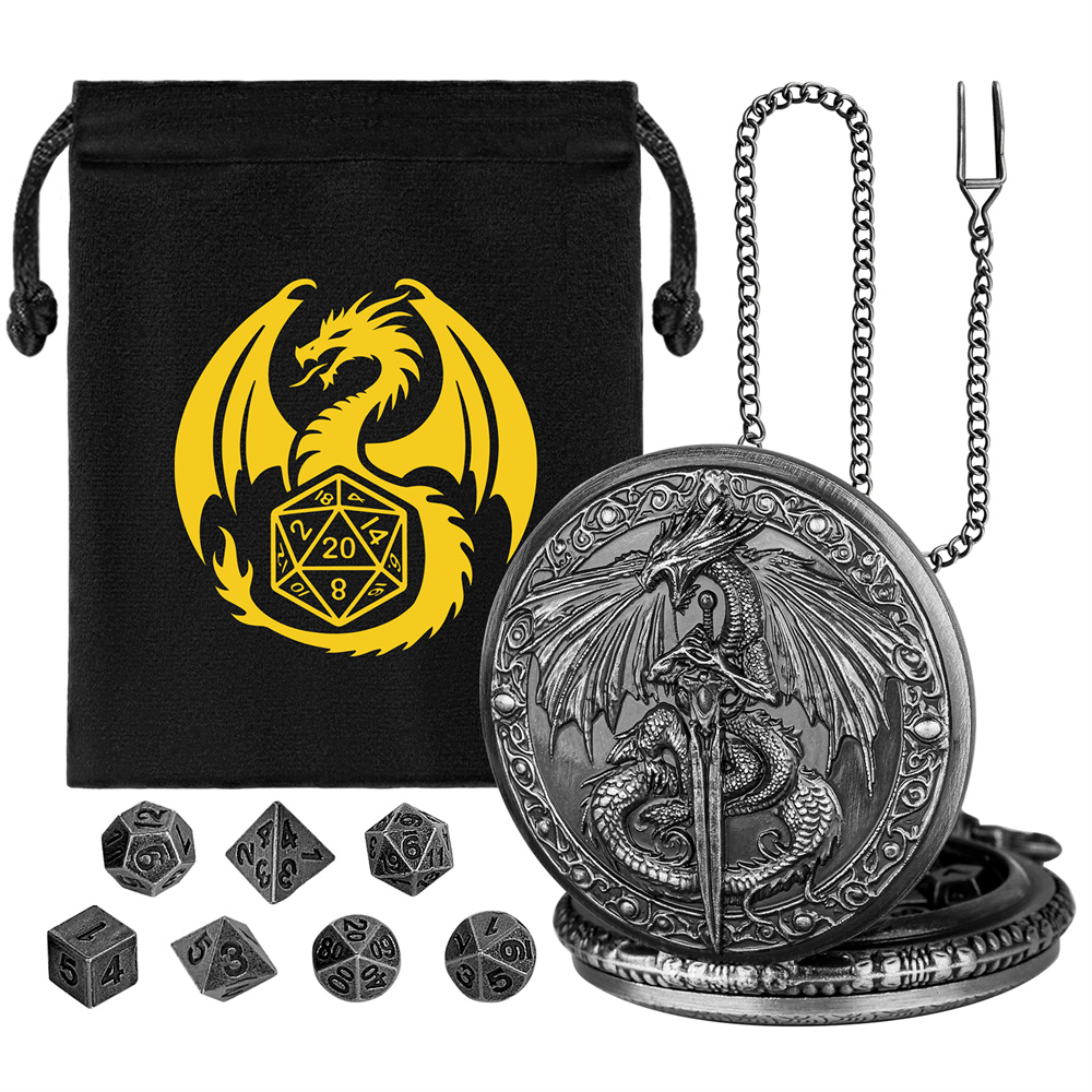 Bronze/Grey Black Sword Dragon - đánh giá và giá Vintage Pocket Watch