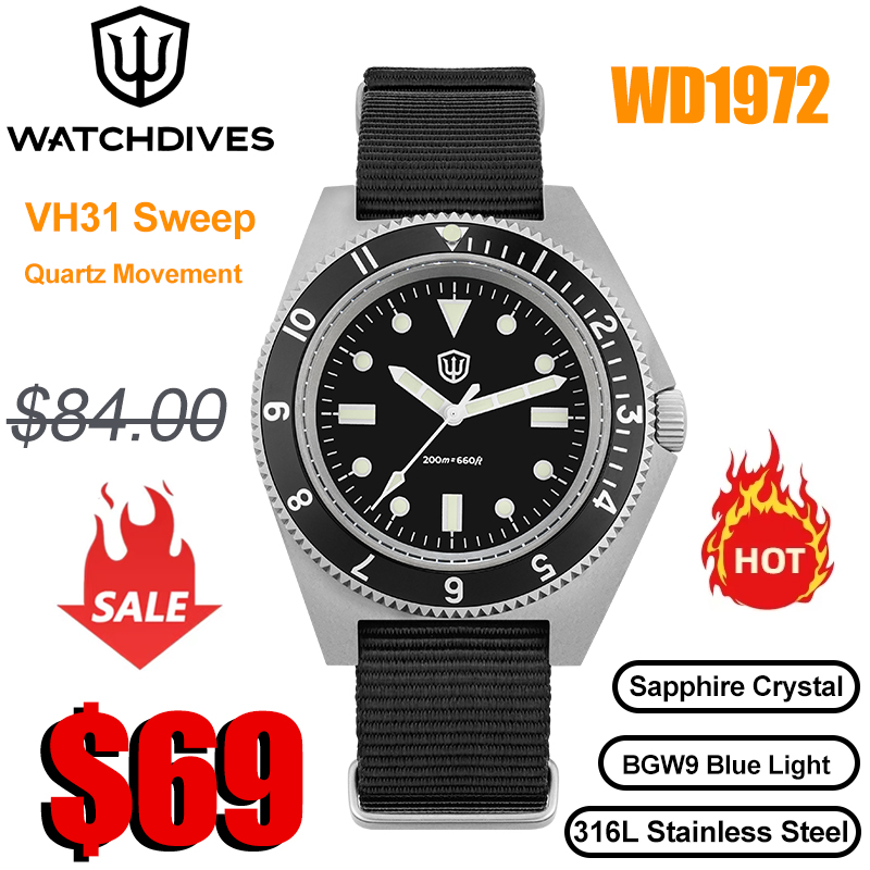 Watchdives WD1972 Quartz Watch - đánh giá và giá Vintage Pocket Watch